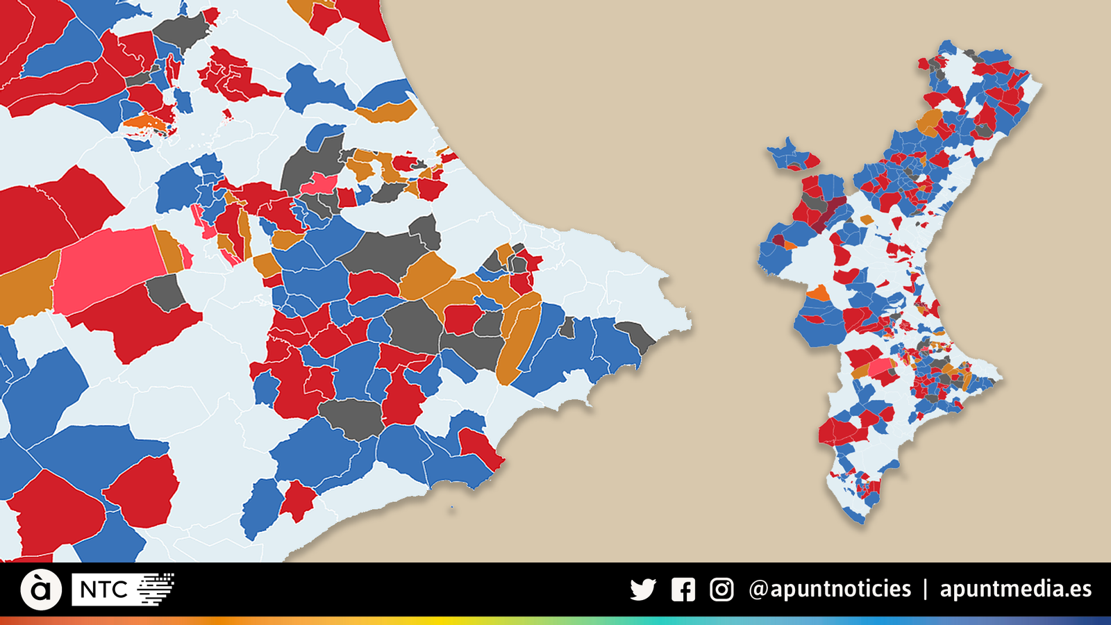 Municipis amb majories absolutes després de les eleccions del 28M