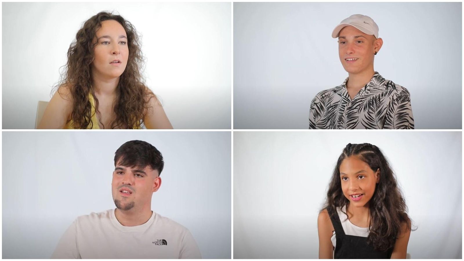 D'esquerra a dreta i de dalt a baix, Gemma, Carles, Manuel i Jéssica, valencians supervivients al càncer infantil