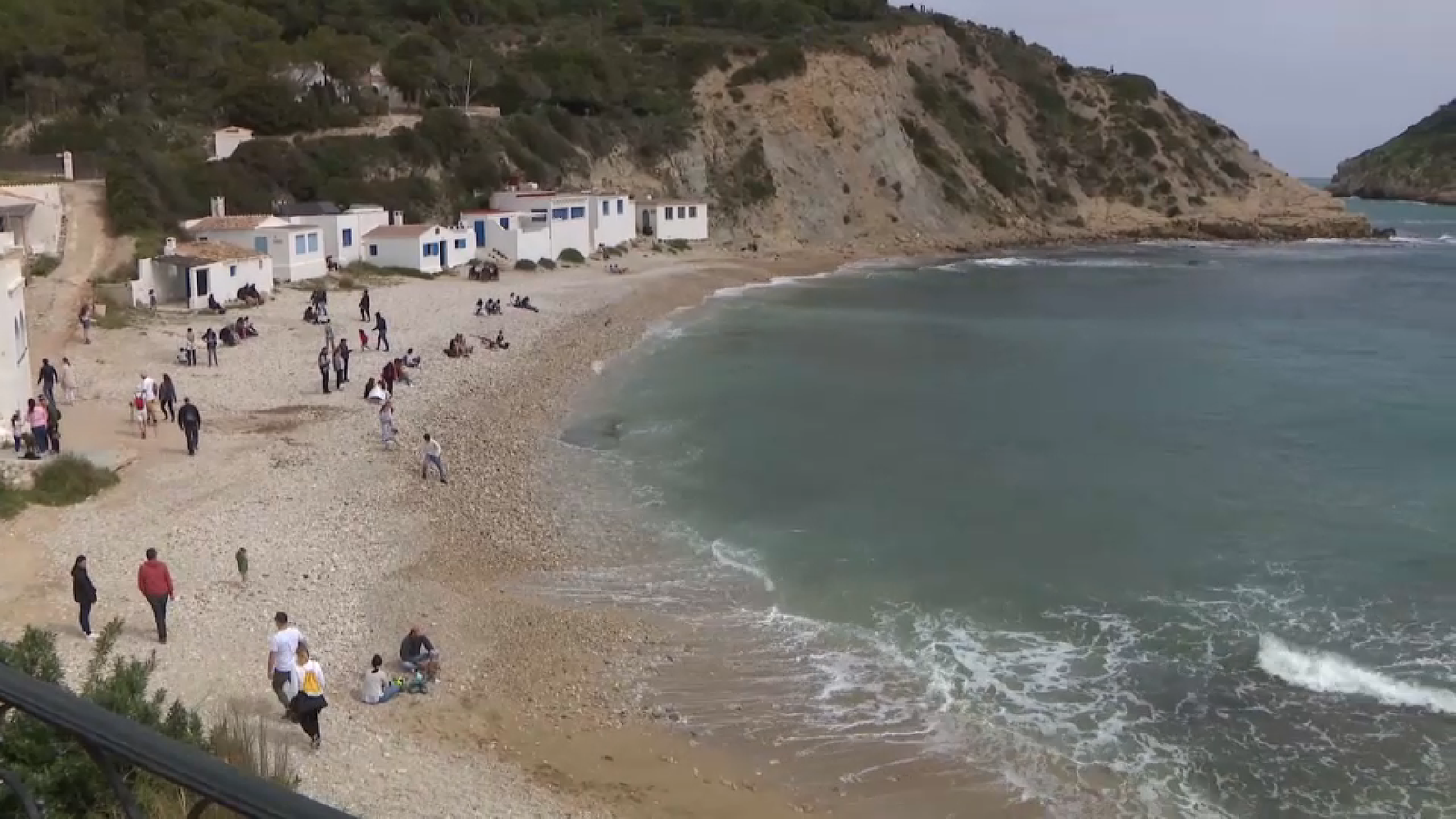 Cala del Portitxol, a Xàbia (Marina Alta) aquest Divendres Sant