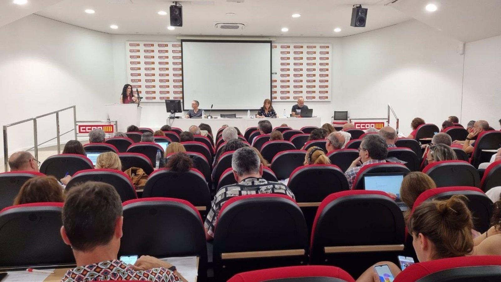 Un moment del Consell Confederal, aquest dimecres