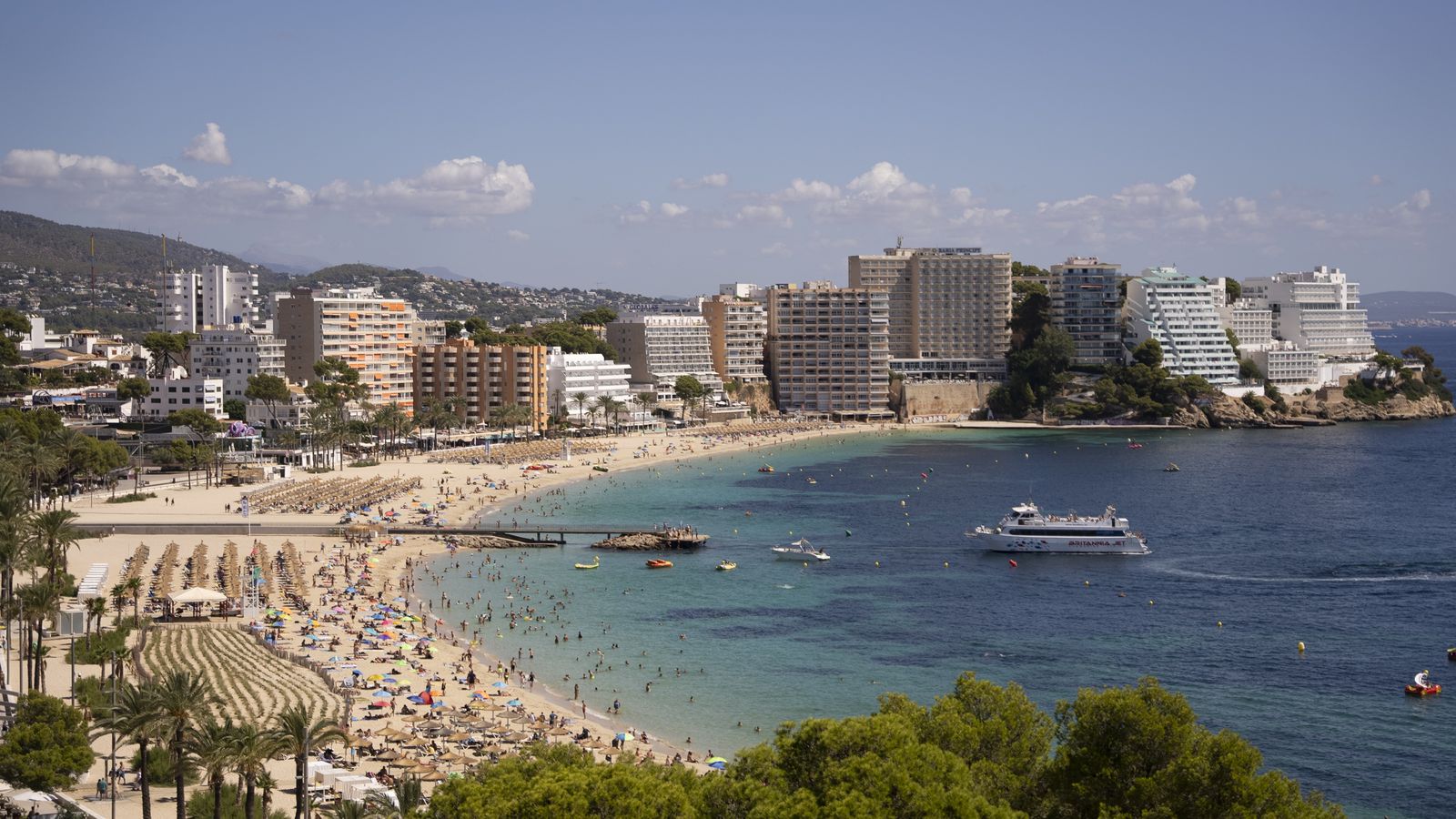 Vista general de la platja de Magaluf, a Calvia (Mallorca)
