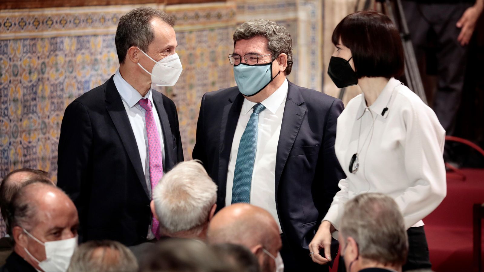 La ministra de Ciència, Diana Morant, juntament amb el ministre d'Inclusió José Luis Escrivá i l'exministre Pedro Duque La ministra de Ciència, Diana Morant, juntament amb el ministre d'Inclusió José Luis Escrivá i l'exministre Pedro Duque