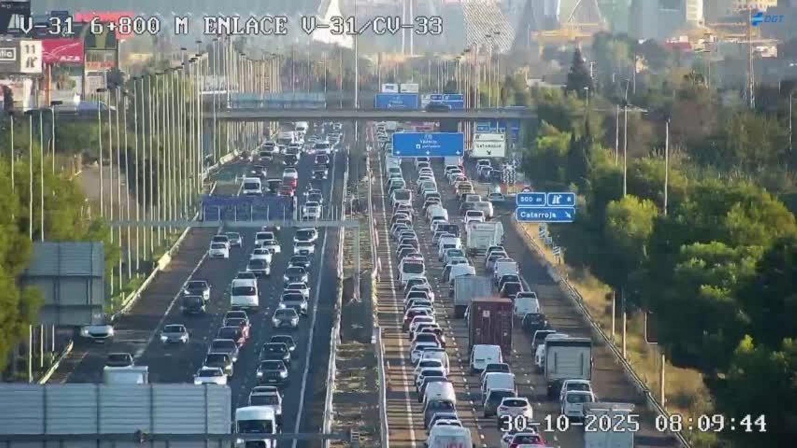 La pista de Silla, molt congestionada este dijous