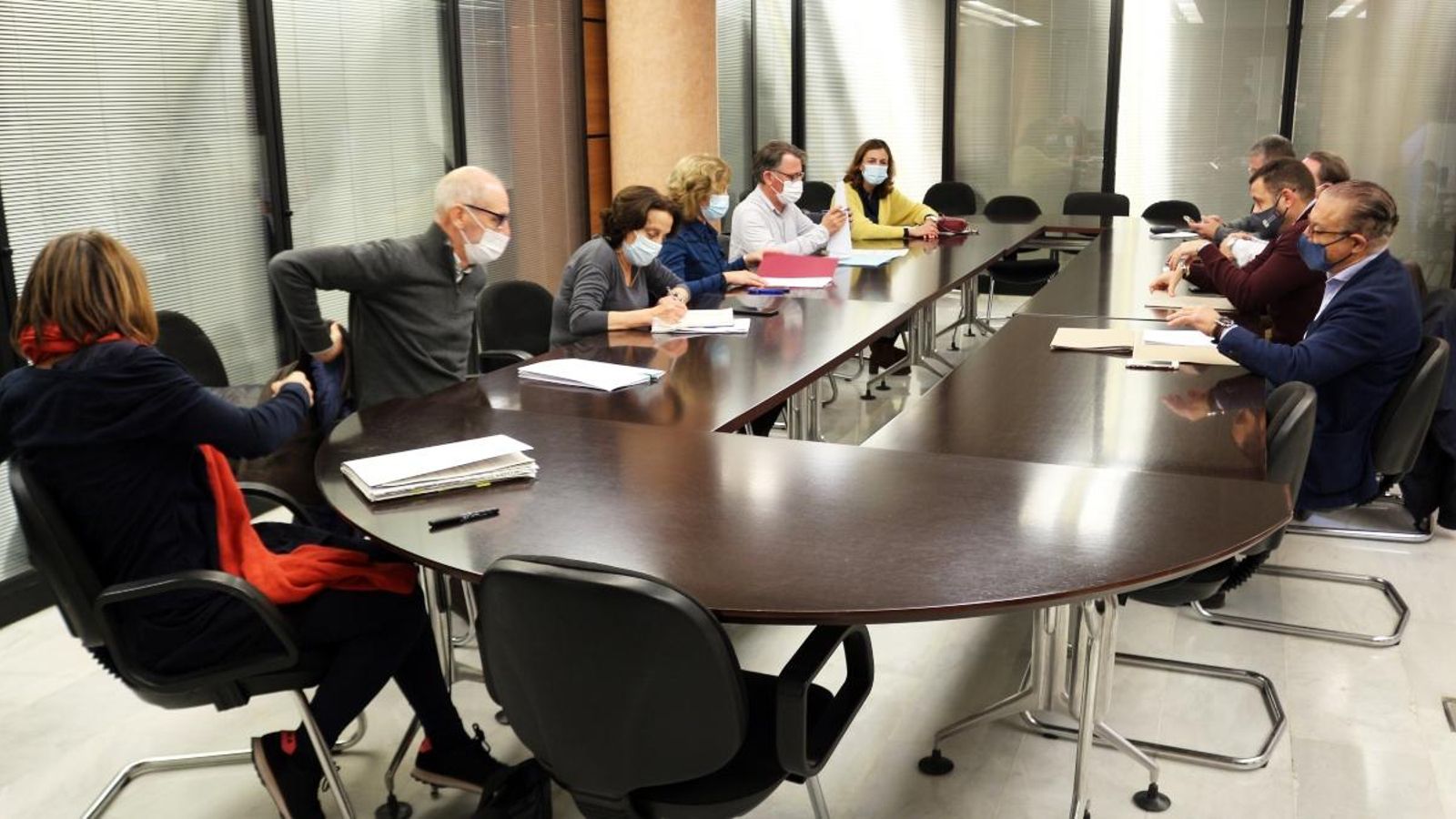 Imatge de la reunió celebrada aquest dimarts entre la Conselleria de Sanitat i els representants de l'àmbit esportiu