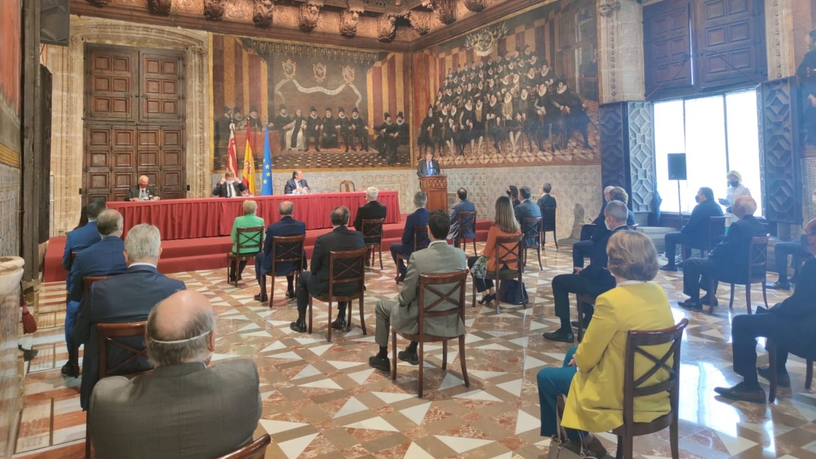 Acte que ha acollit el Palau de la Generalitat aquest dimarts per a fer públic el veredicte del jurat dels Jaume I de 2019