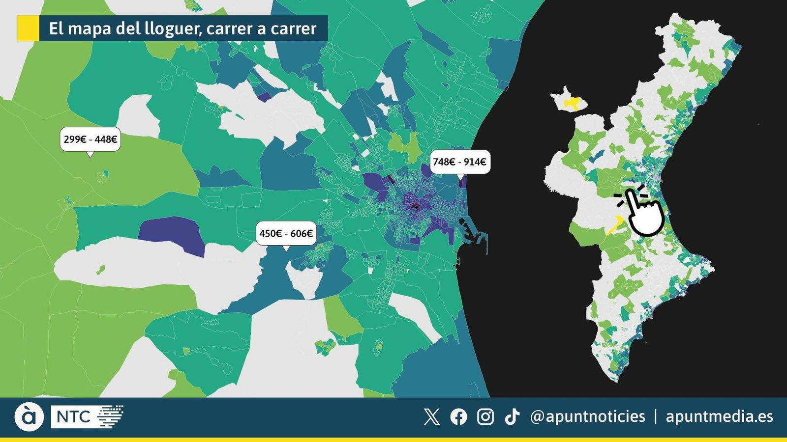 El mapa del lloguer, carrer a carrer