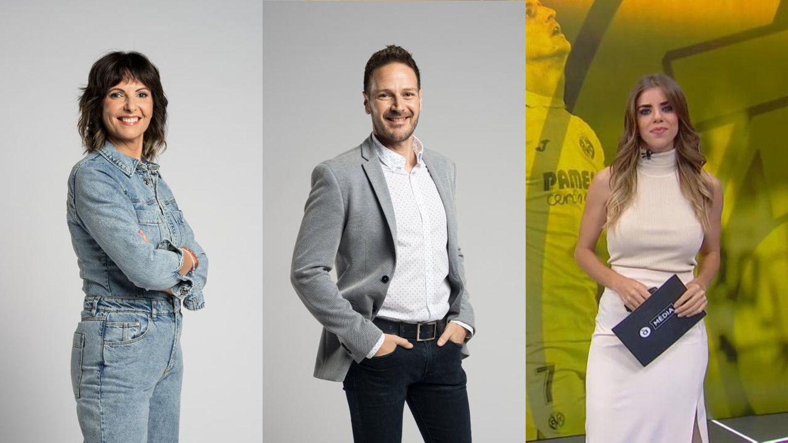 Presentadors dels Esports en els NTC d'À Punt:  Isabel Sánchez en l’NTC Migdia, Anaïs Ordóñez en l’NTC Nit i Óscar Forés en l’NTC Cap de Setmana