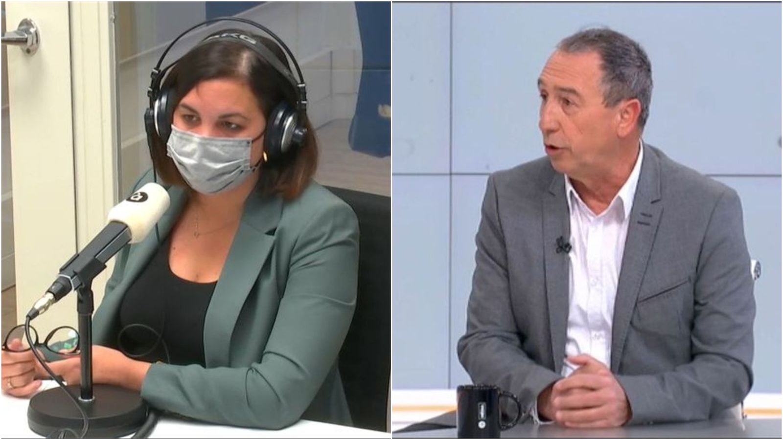 Sandra Gómez i Joan Baldoví en entrevistes en À Punt NTC