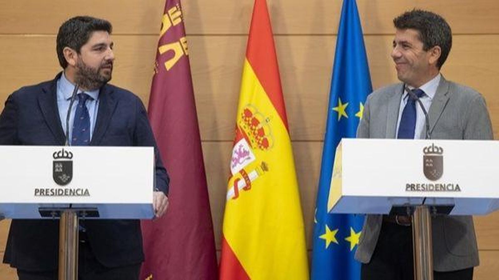 López Miras i Mazón en una imatge d'arxiu López Miras i Mazón en una imatge d'arxiu