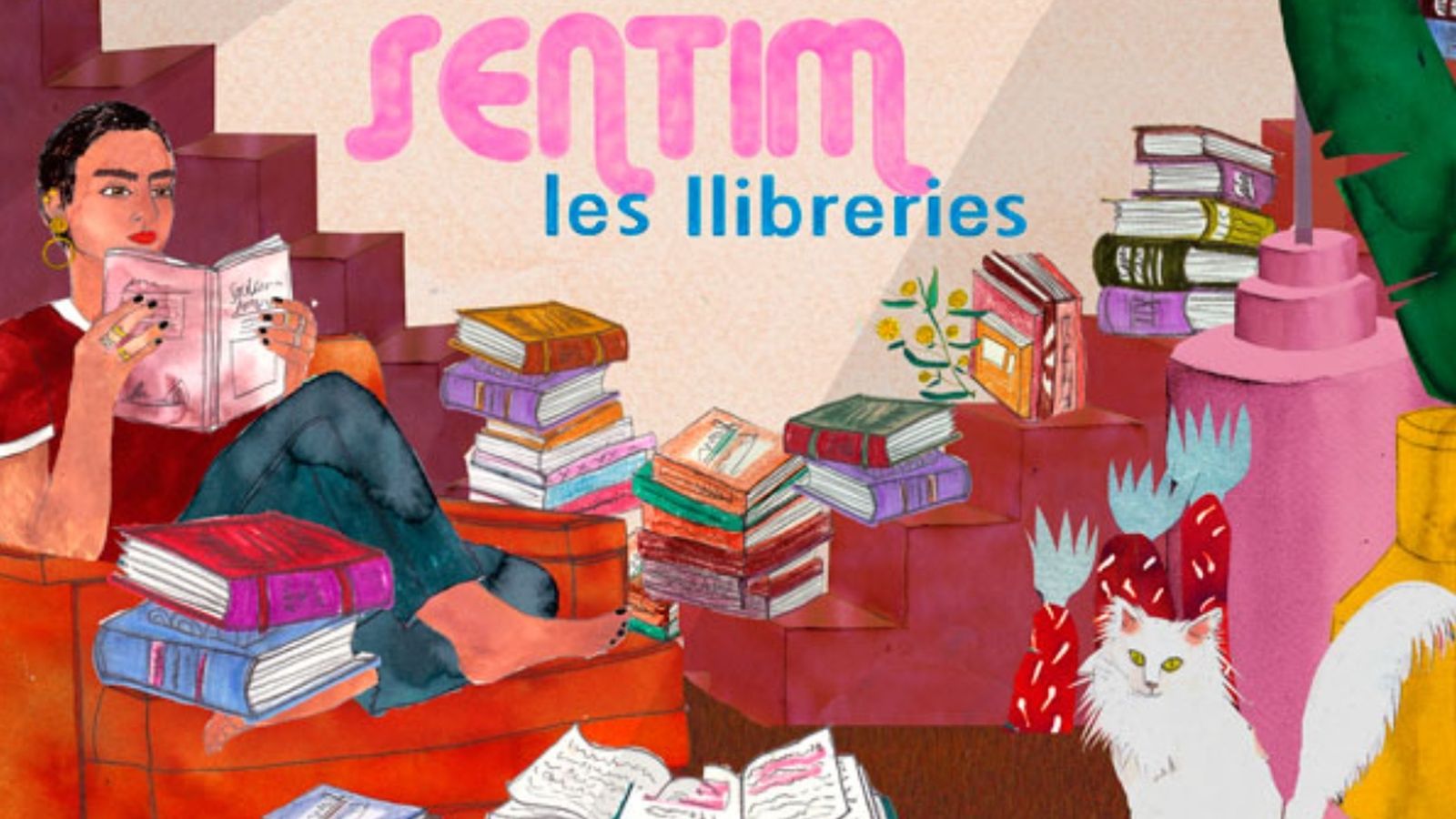 La il·lustradora Sara Luz ha dissenyat la imatge de la campanya “Sentim les llibreries”