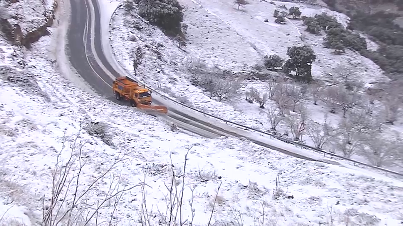 Estampa que va deixar la neu del temporal Gloria a la Comunitat Valenciana