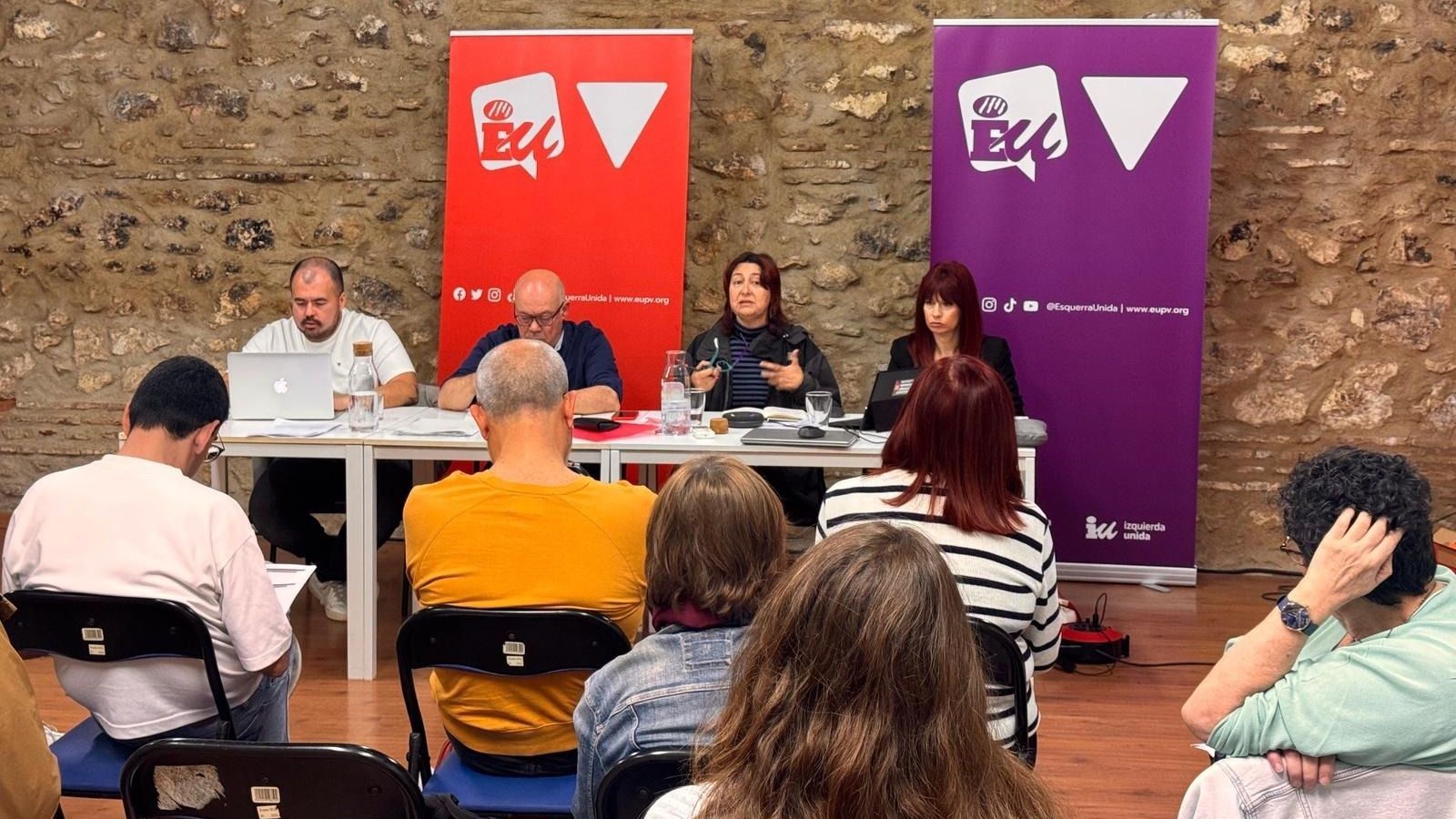 En imatge, la reunió del Consell Politic Nacional d'EUPV