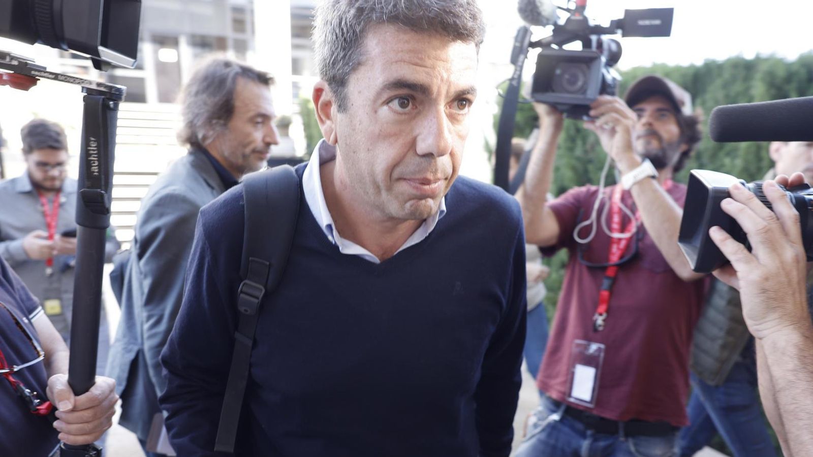 El president de la Generalitat, Carlos Mazón, després d'una reunió del Cecopi