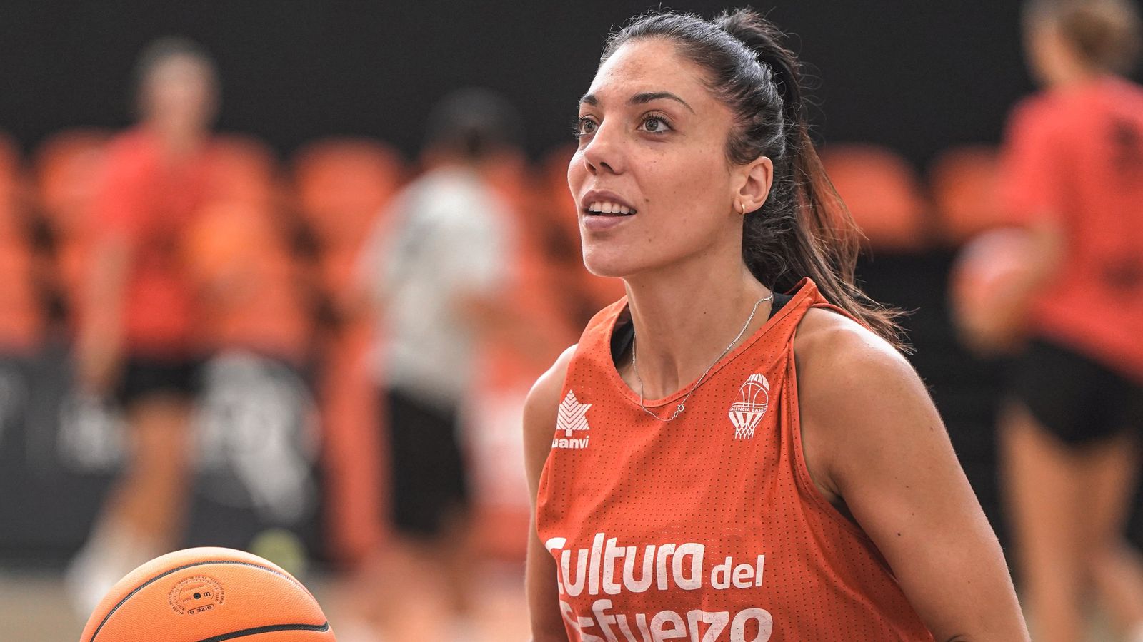 Cristina Ouviña, durant un entrenament