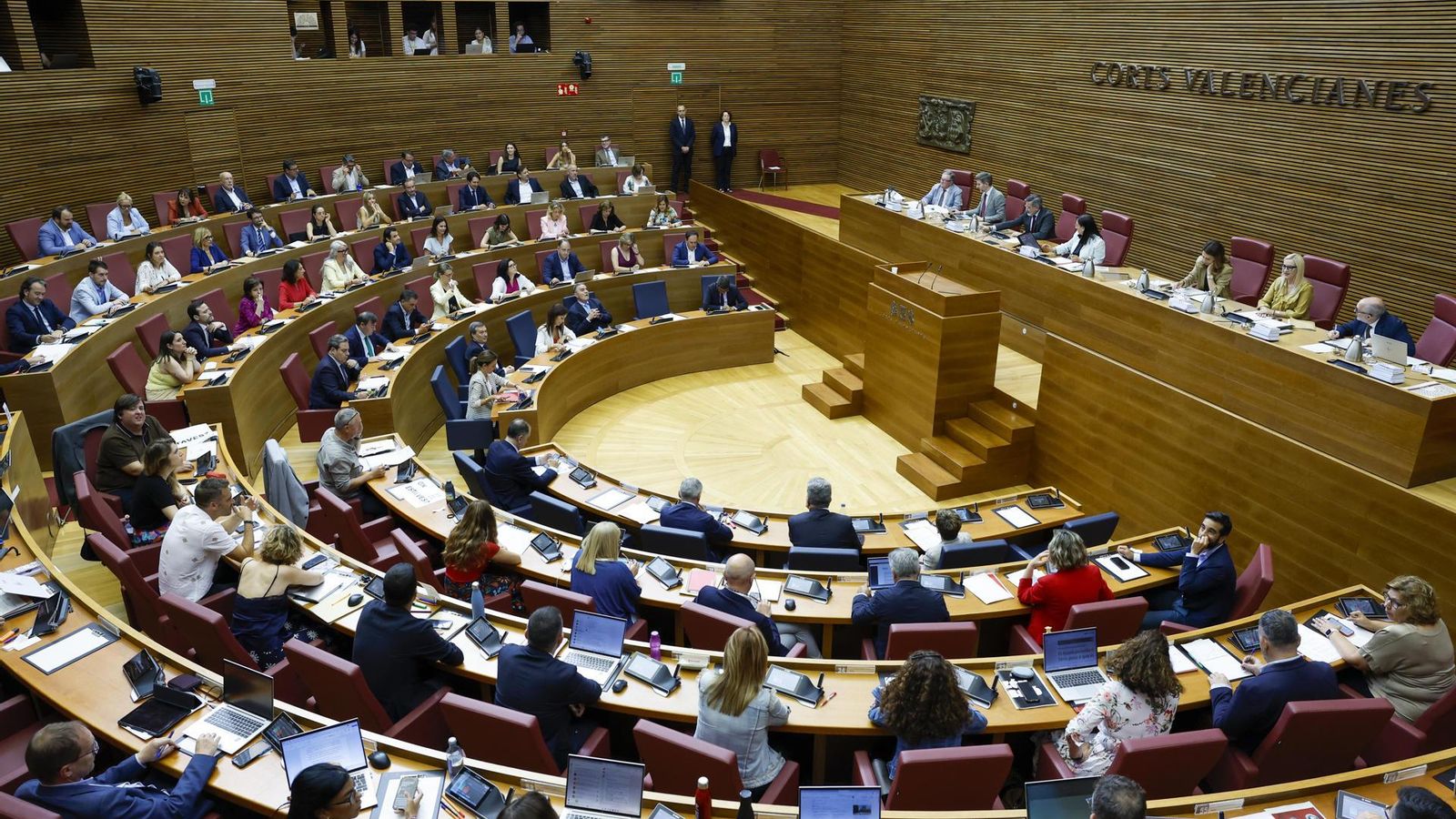 Vista del ple de les Corts, este dijous