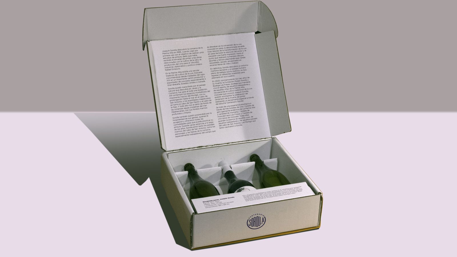 Caixa de vins per a commemorar el centenari de la mort de Joaquim Sorolla