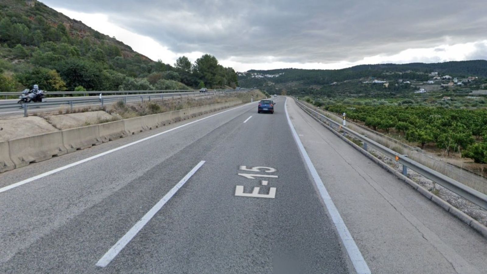 Imatge de l'AP7 a l'altura de la Font d'en Carròs