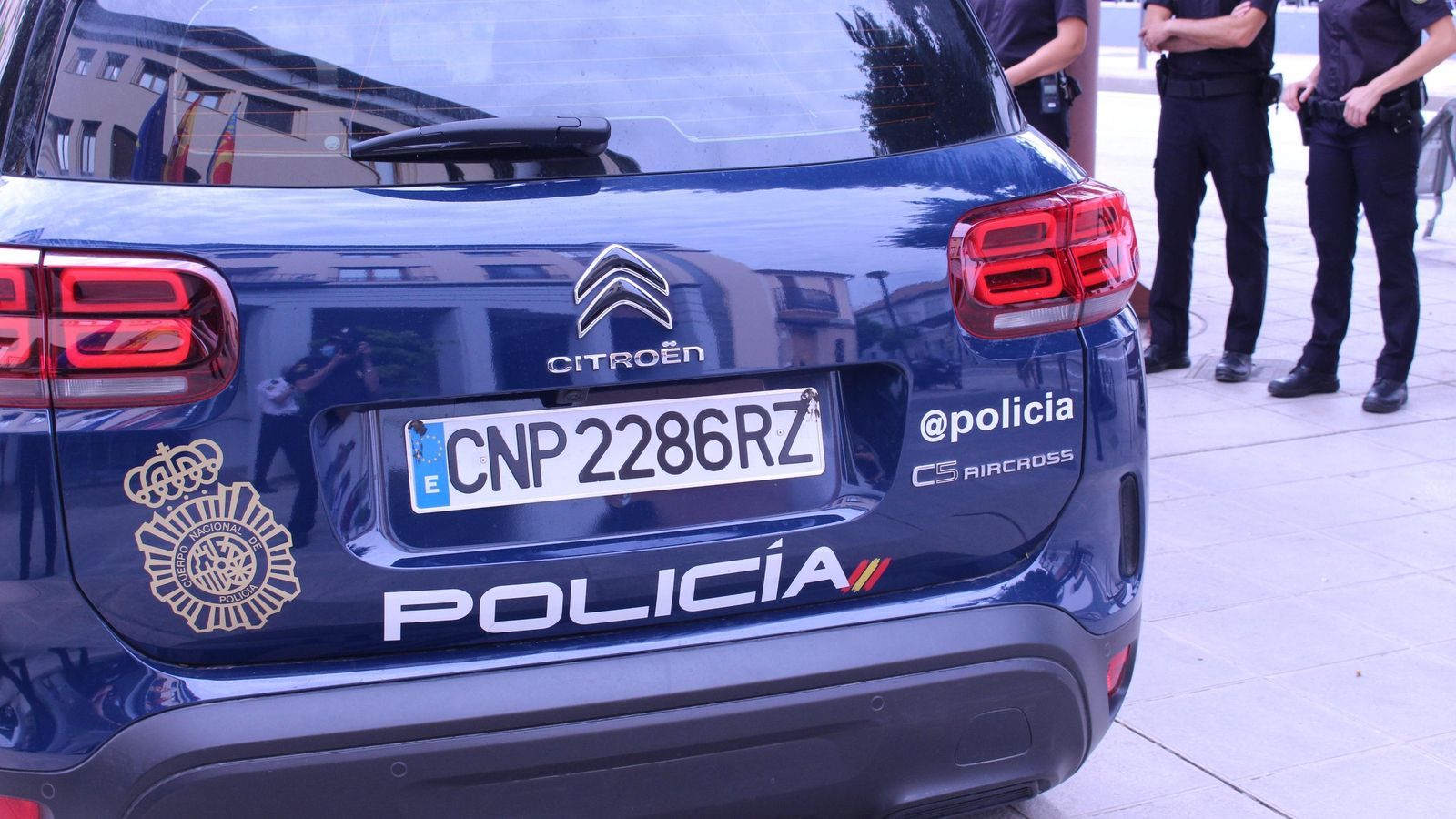Un vehicle de la Policia Nacional en una imatge d'arxiu