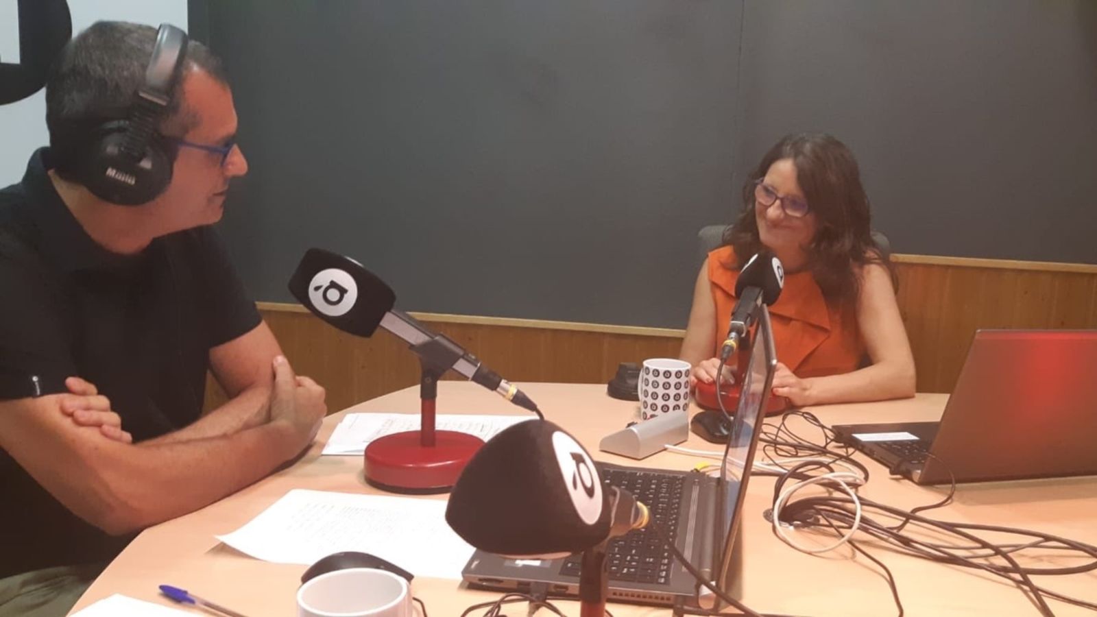 La vicepresidenta del Consell, Mónica Oltra, durant l'entrevista aquest matí