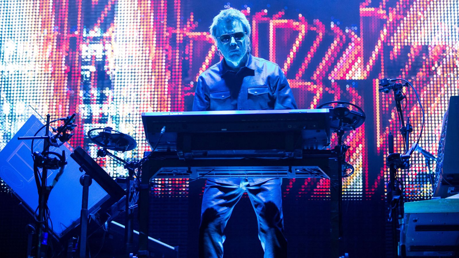 Jean Michel Jarre, en una imatge d'arxiu, durant un concert a Cheshire