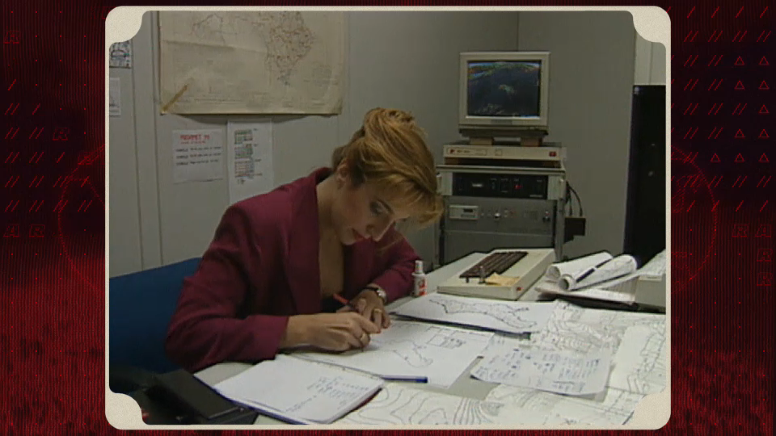 Victòria Rosselló, en els inicis de les emissions de Canal 9