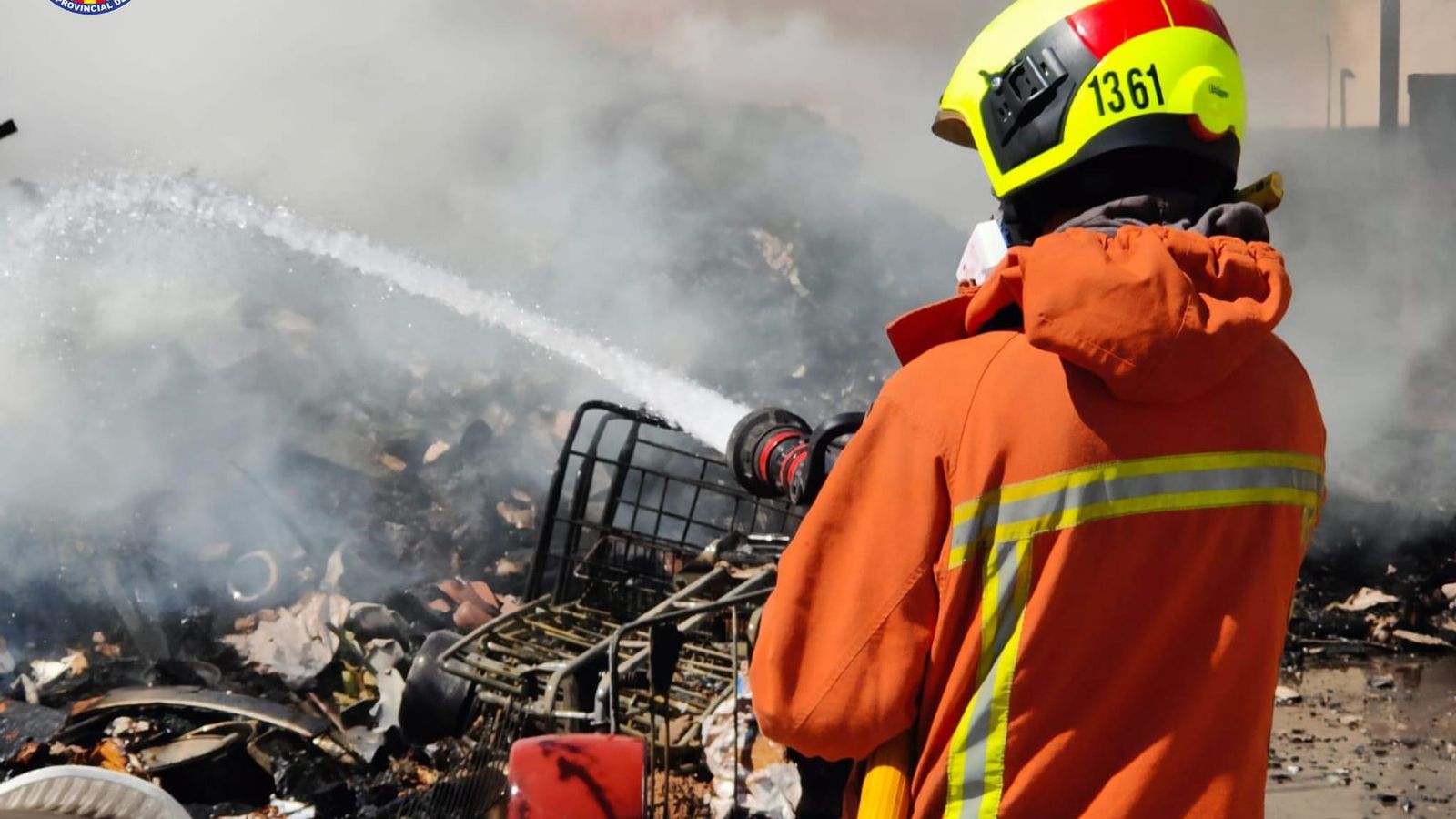 Imatge de l'incendi compartida a les xarxes sociales