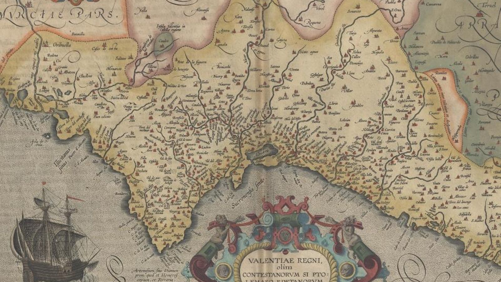Mapa publicat en la segona edició de l’atles ‘Theatrum Orbis Terrarum’.