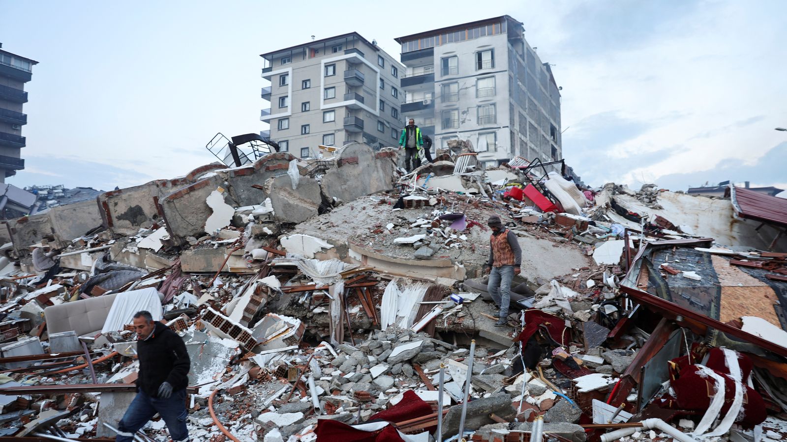 Edificis totalment assolats pel terratrémol a Hatay, Turquia