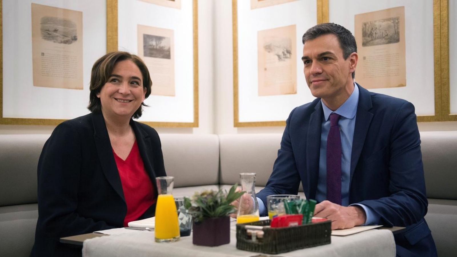 Pedro Sánchez i Ada Colau Pedro Sánchez i Ada Colau