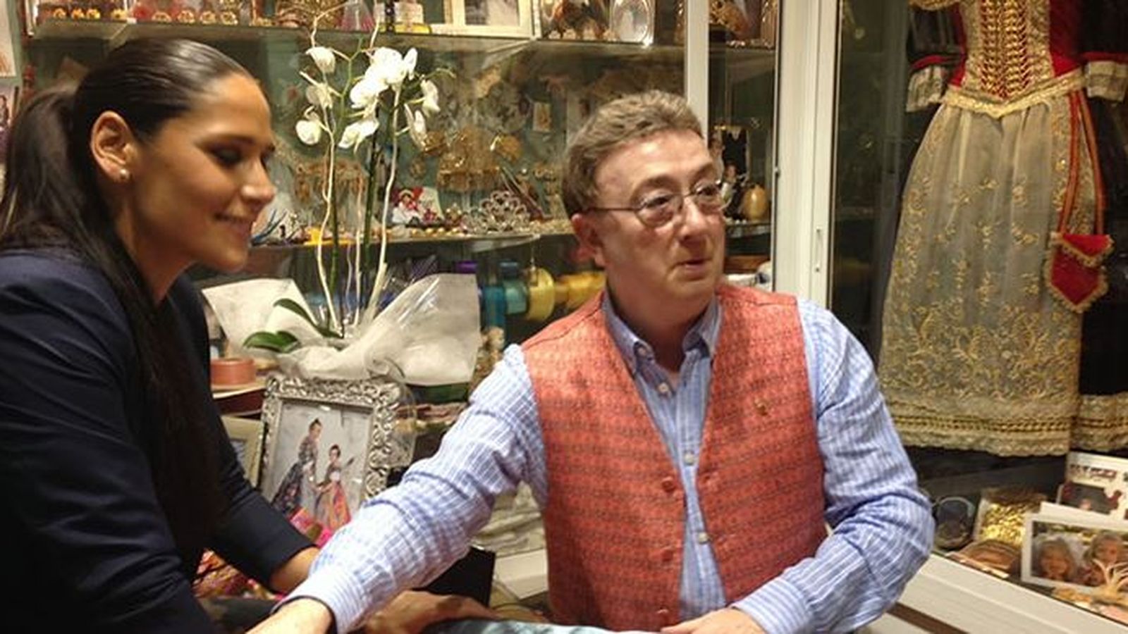 Enrique Marzal amb la cantant Rosa López