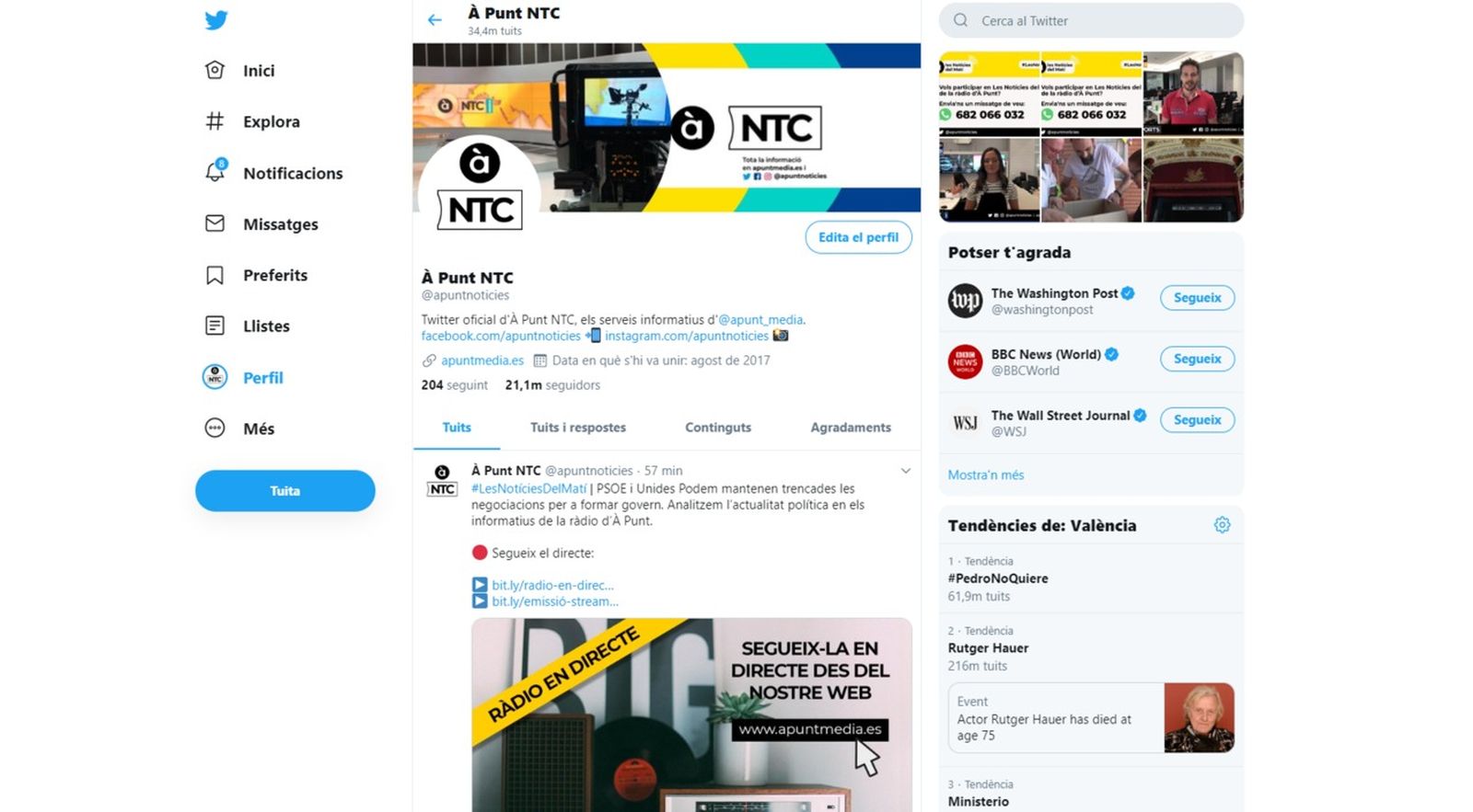 25.07.2019 | Xarxes | Els usuaris critiquen el nou Twitter