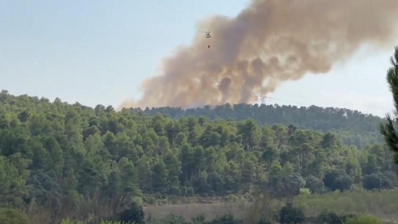 L'incendi d'Enguera el dissabte de vesprada