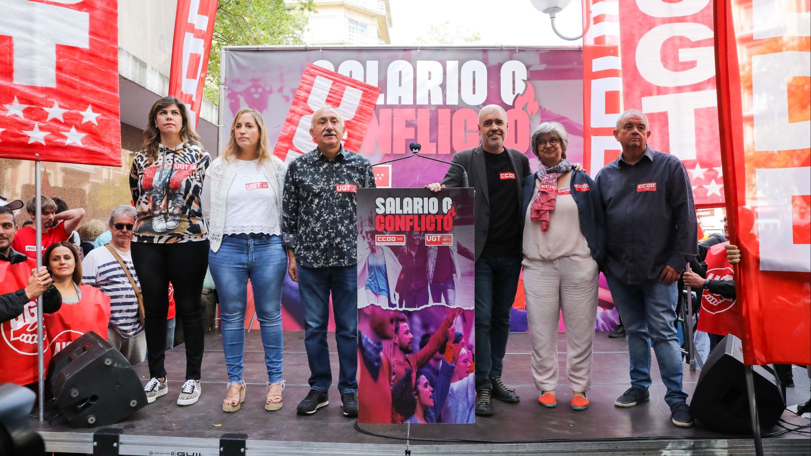 CCOO i UGT es manifesten baix el lema 'Salari o conflicte'