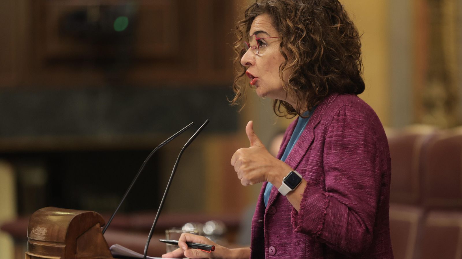 La ministra d'Hisensa, Maria Jesús Montero, intervé al Congrés