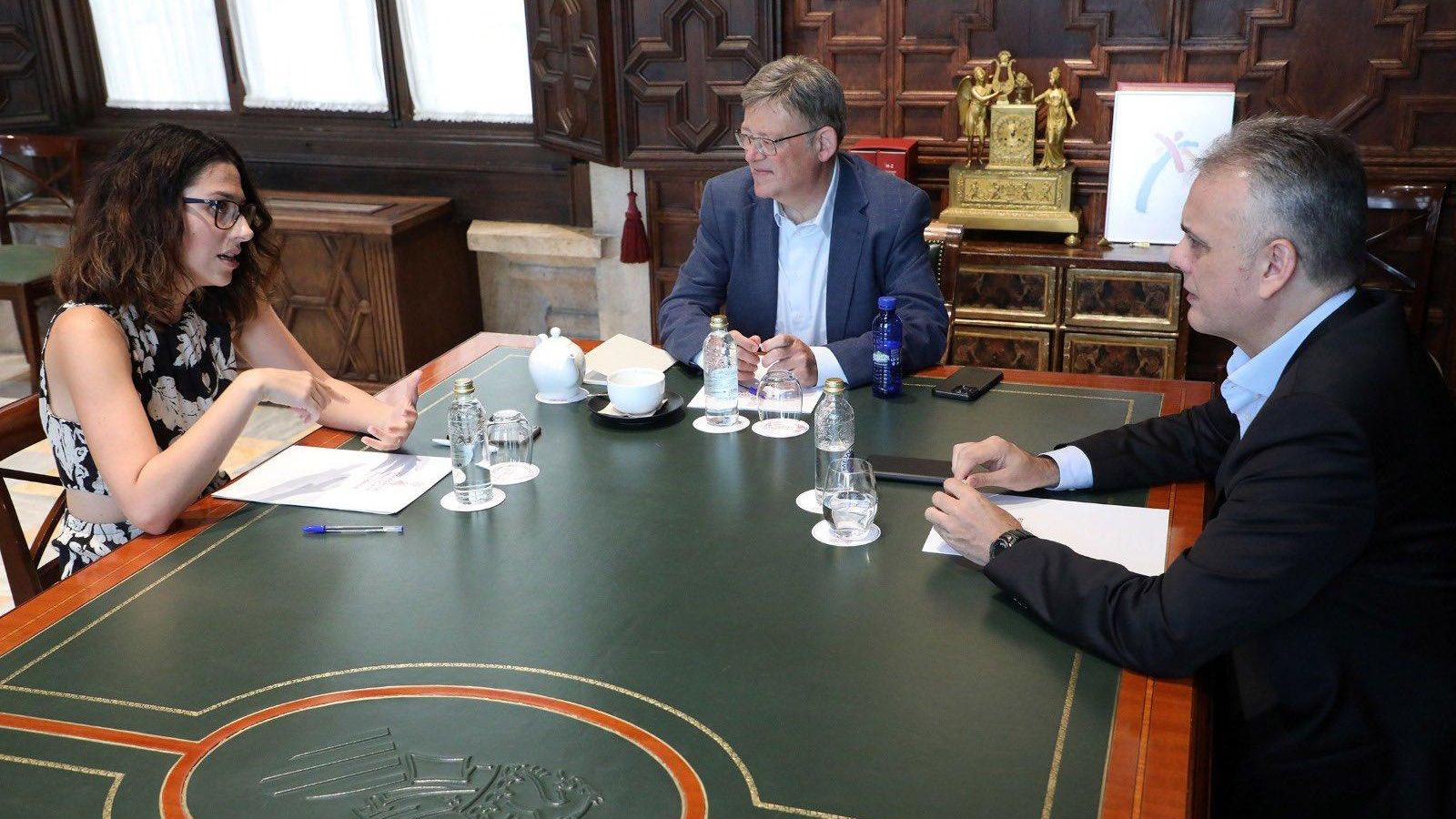 Reunió del president Ximo Puig, la vicepresidenta Aitana Mas i el vicepresident segon Héctor Illueca