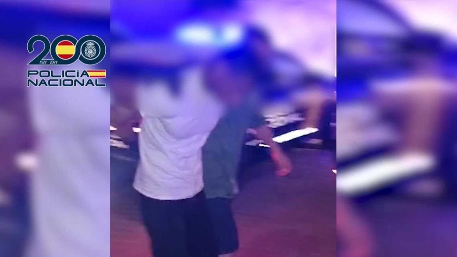 El detingut pel crim de Natzaret en el moment de la detenció