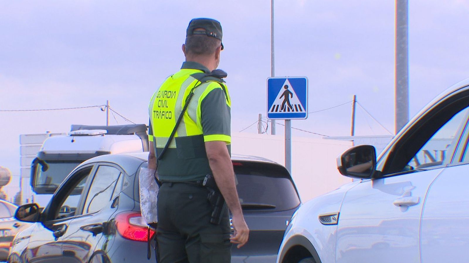 Control de trànsit de la Guàrdia Civil a Cullera