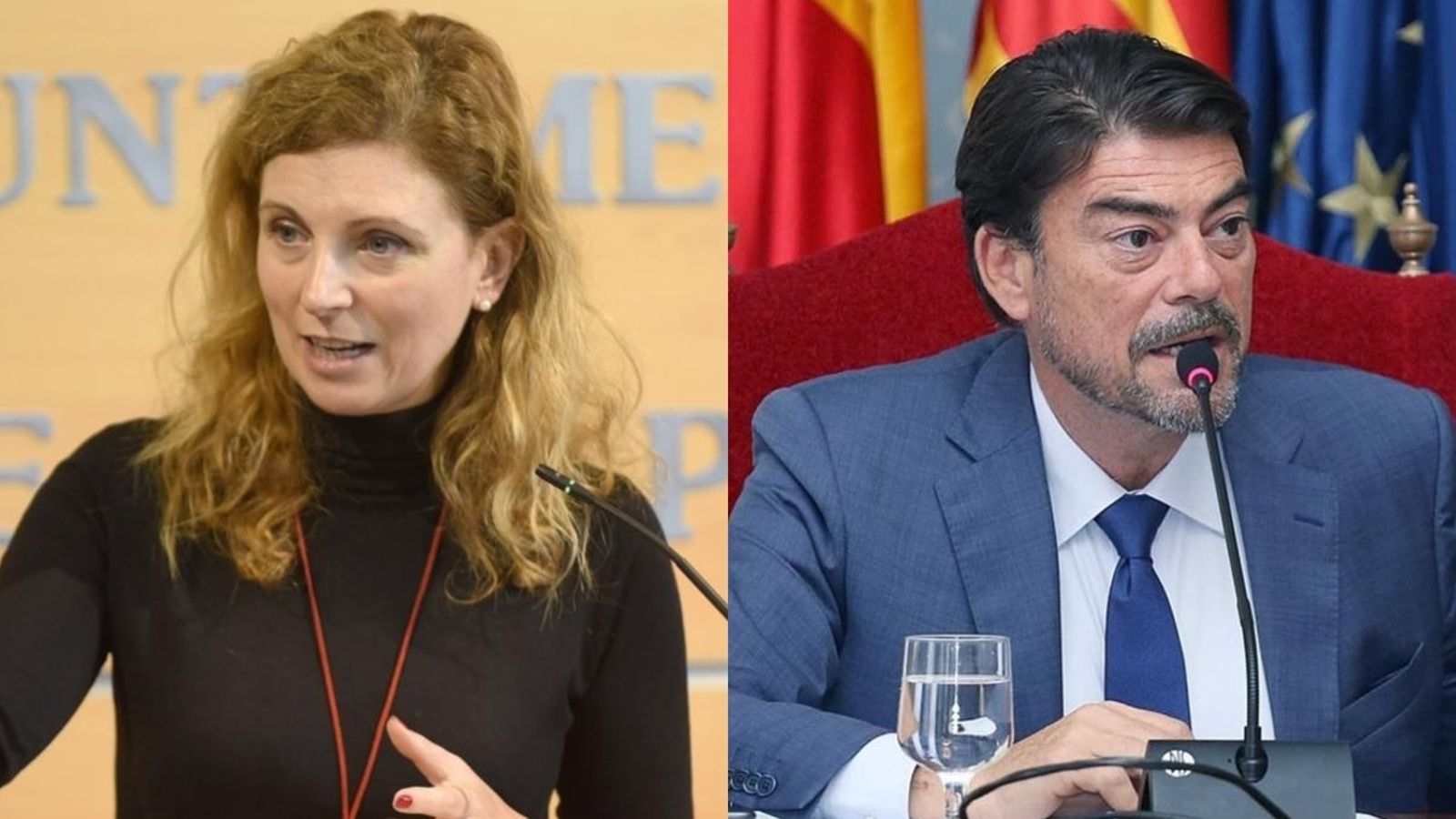 L'alcaldessa en funcions de Castelló, Amparo Marco, i l'alcalde en funcions d'Alacant, Luis Barcala