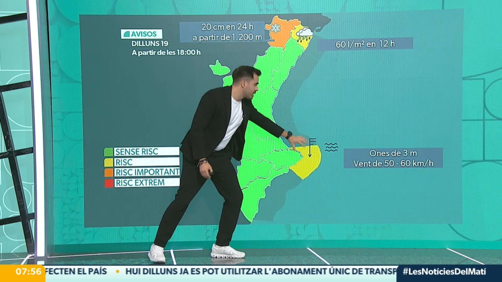 Els avisos actius dilluns 19 de gener
