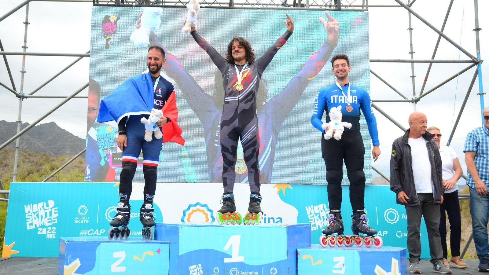 Andreu Greses, en el pòdium