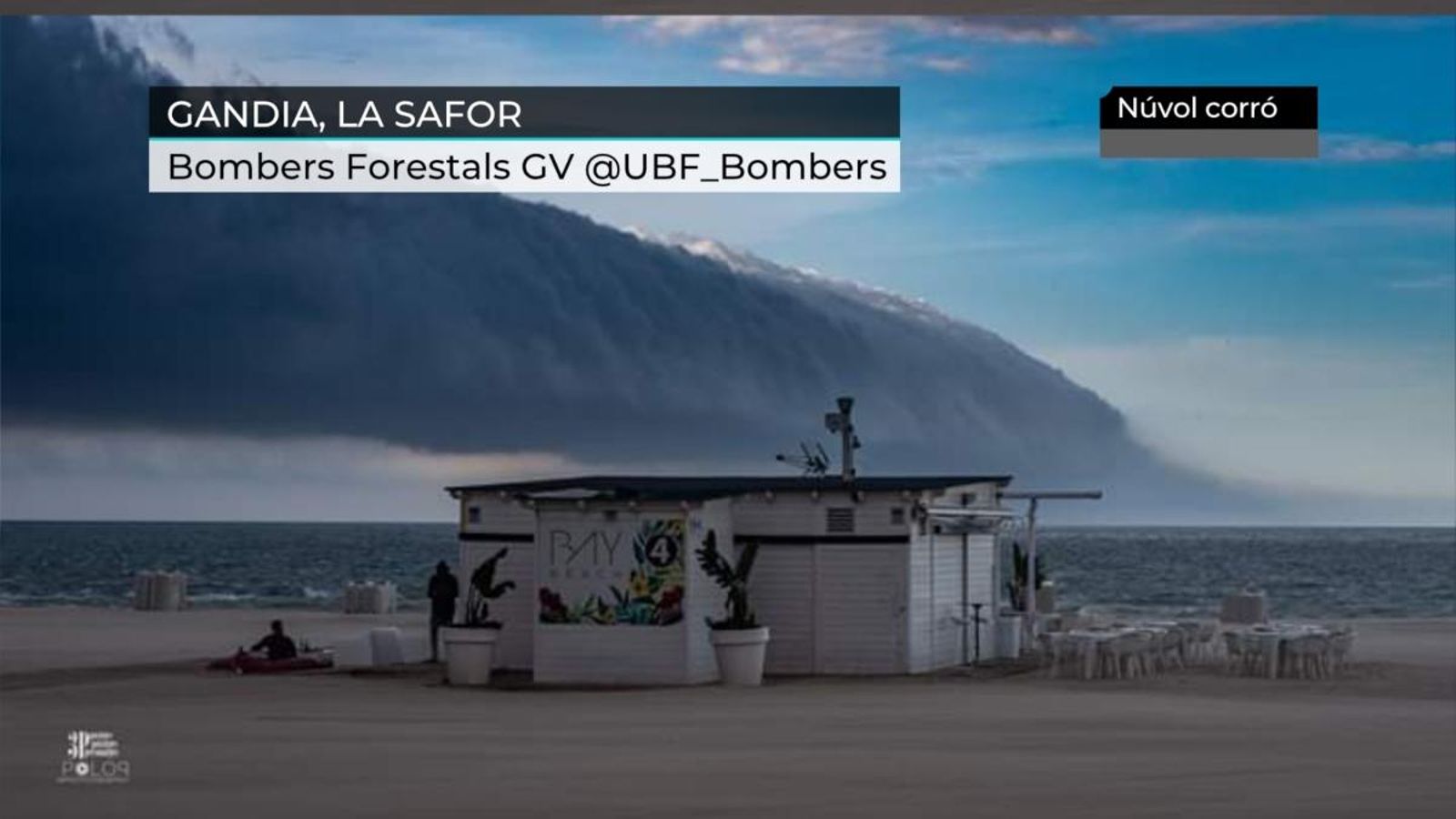 Dimecres es va veure un núvol corró o volutus a la Safor