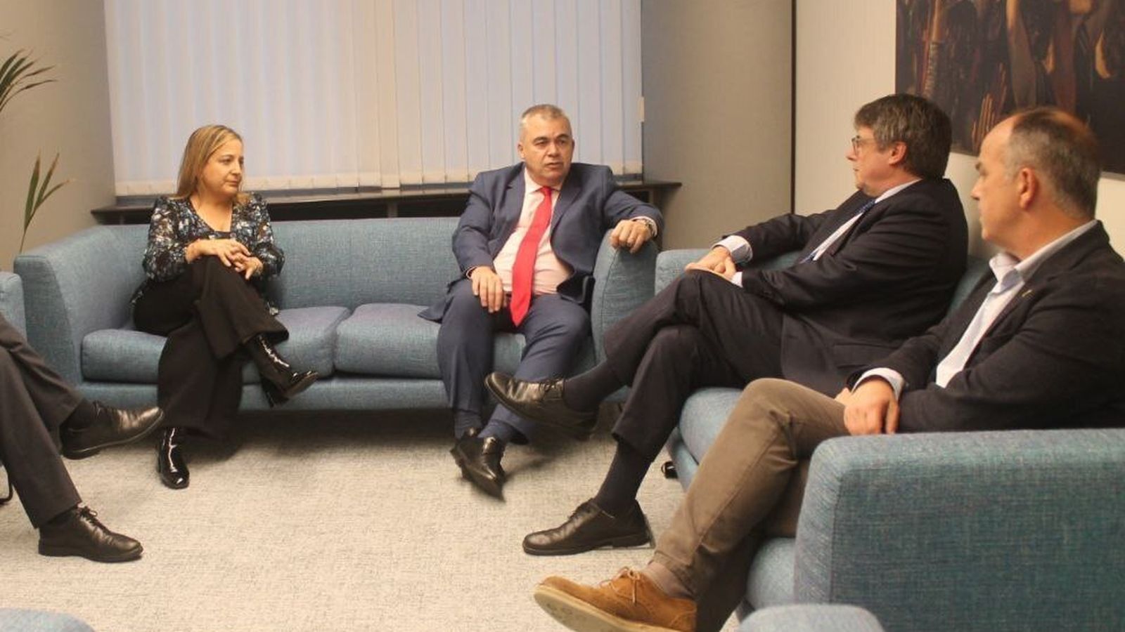 Reunió entre Carles Puigdemont i Santos Cerdán, secretari d'organització del PSOE