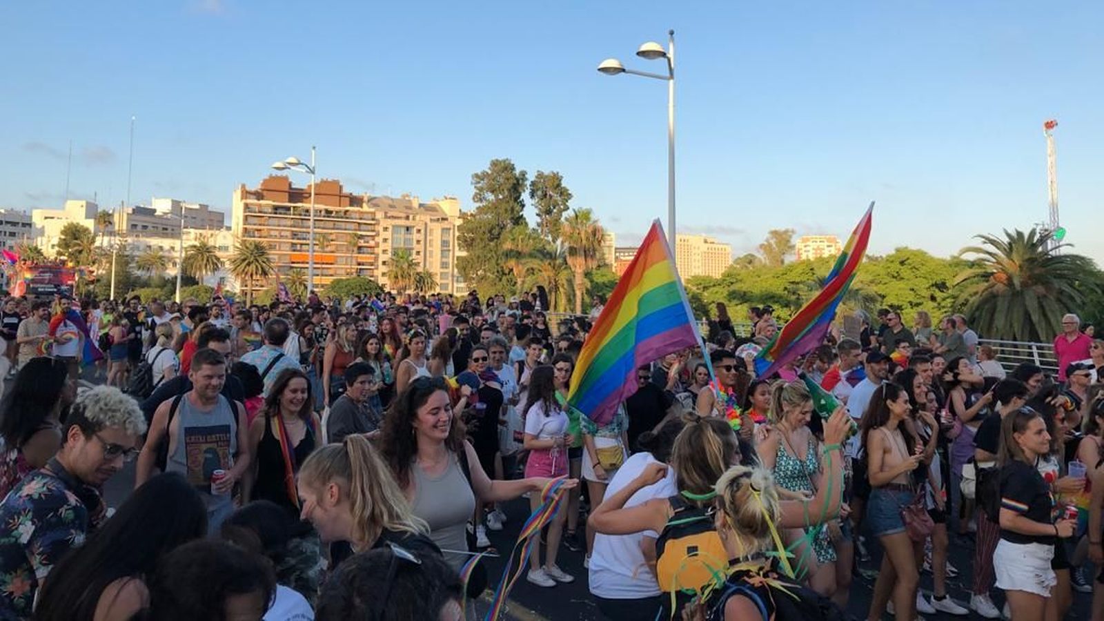 Imatge de la marxa de l'Orgull 2022 a València