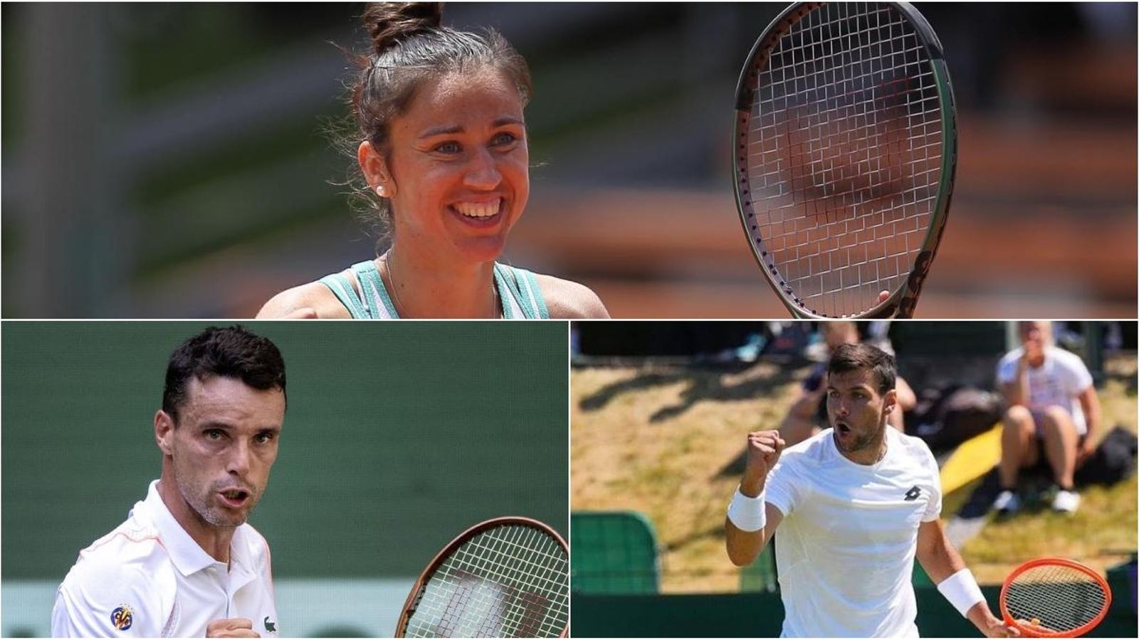 Sara Sorribes, Roberto Bautista i Bernabé Zapata