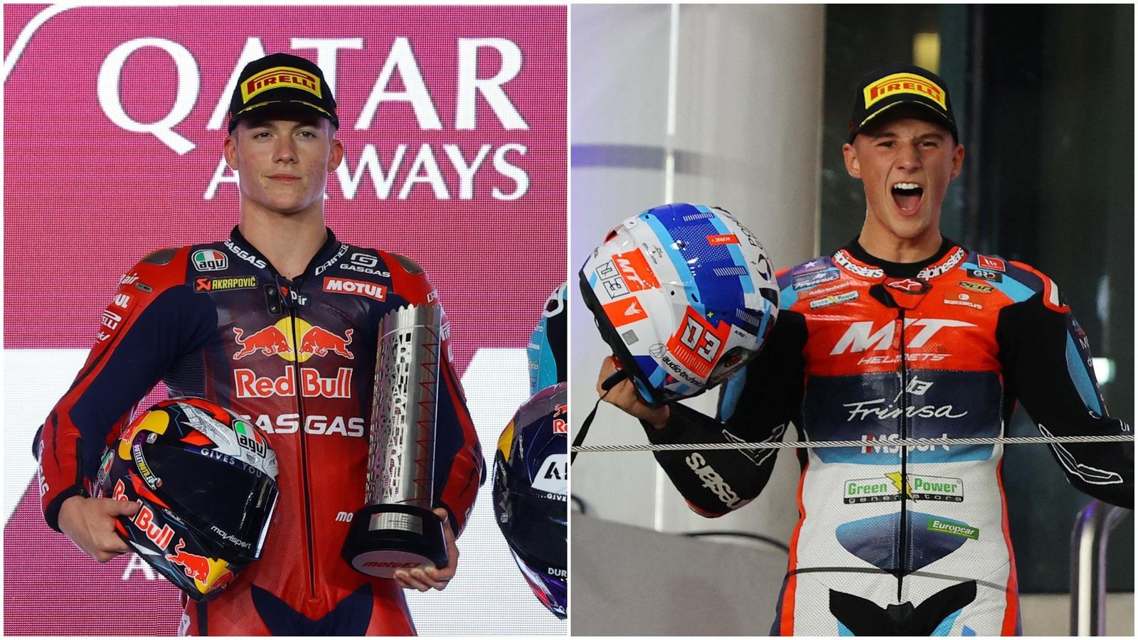 Dani Holgado i Sergio García, en el pòdium