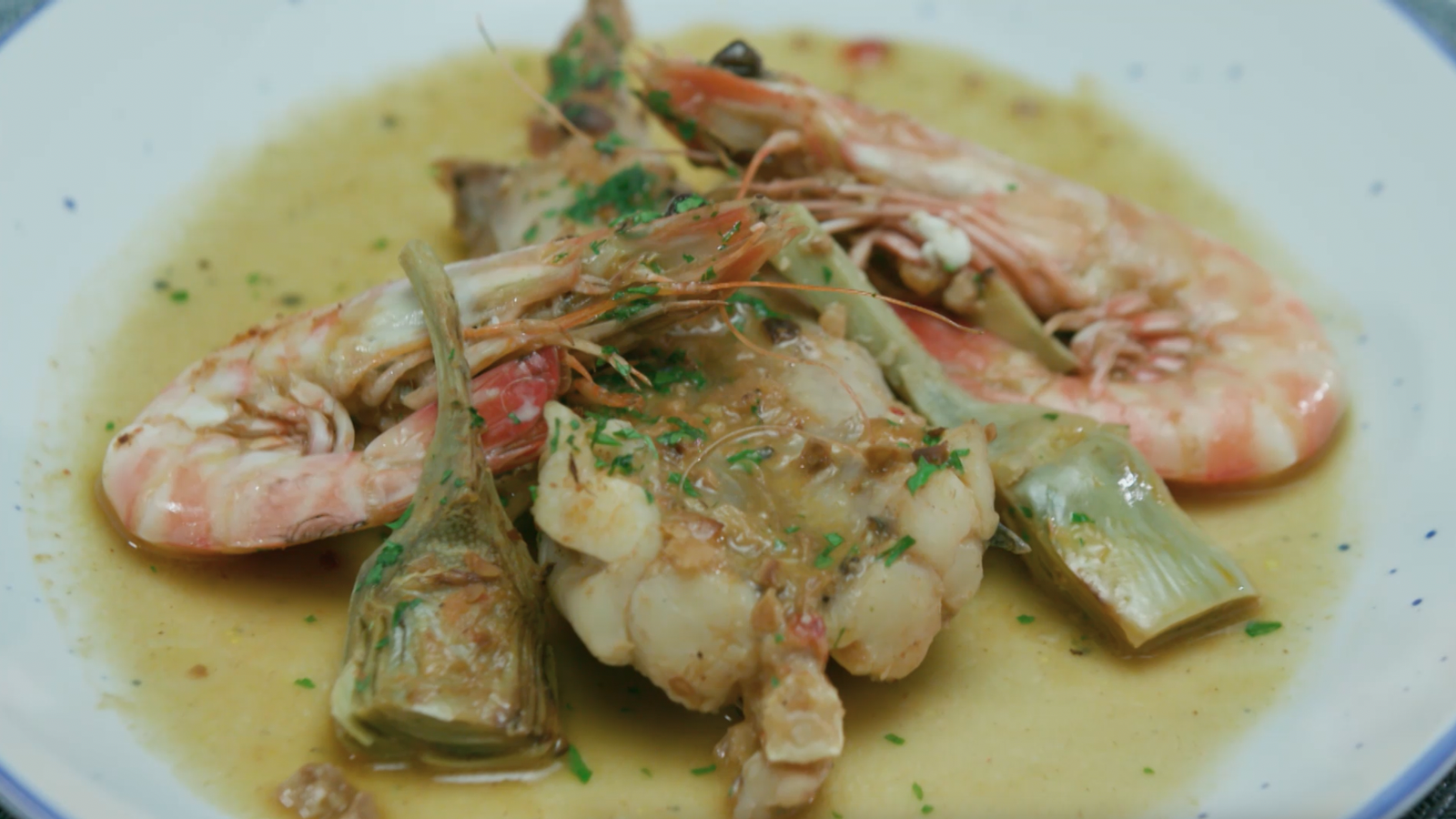 Cassoleta de rap amb carxofes