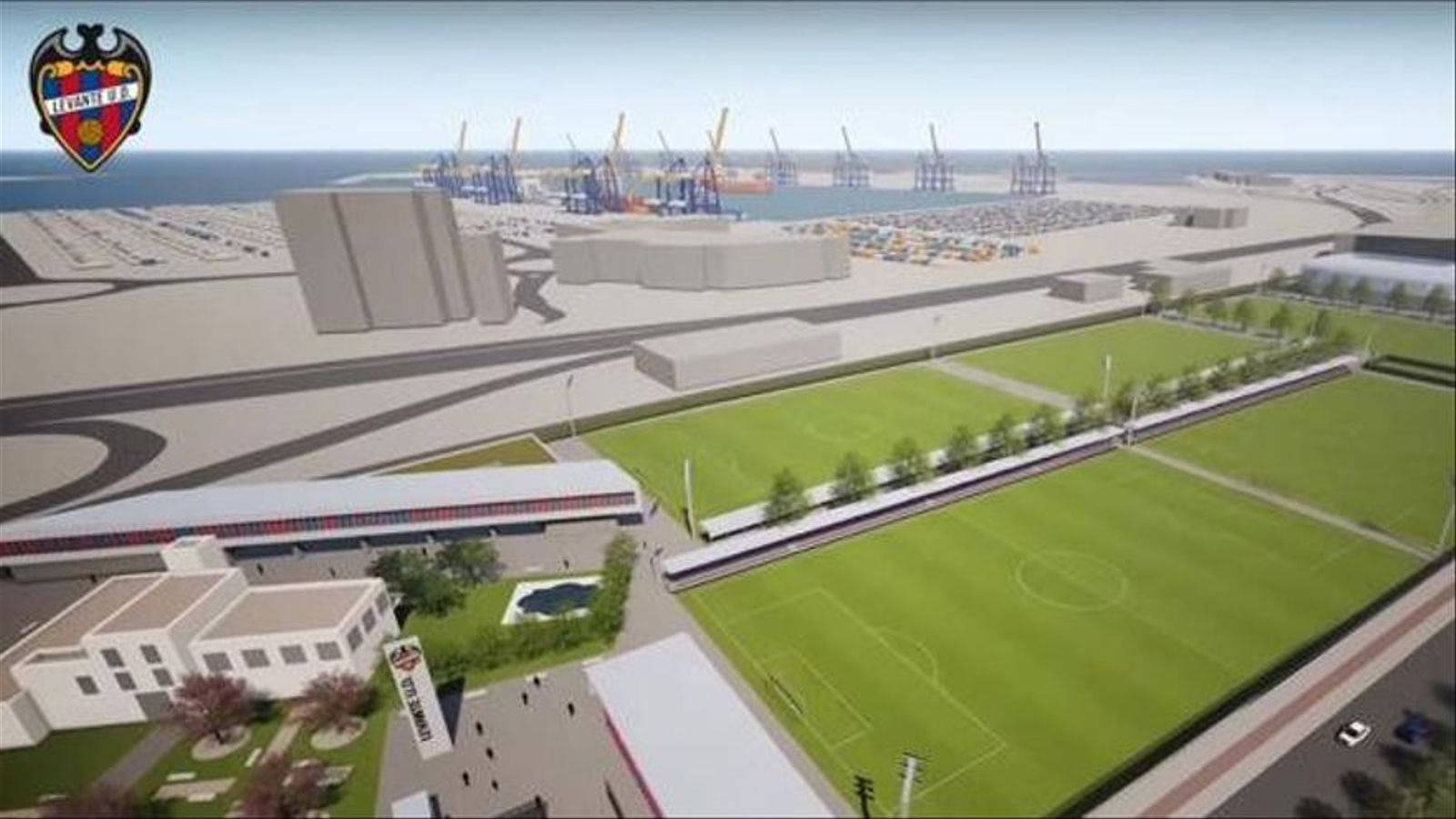 Recreació de la nova ciutat esportiva del Llevant