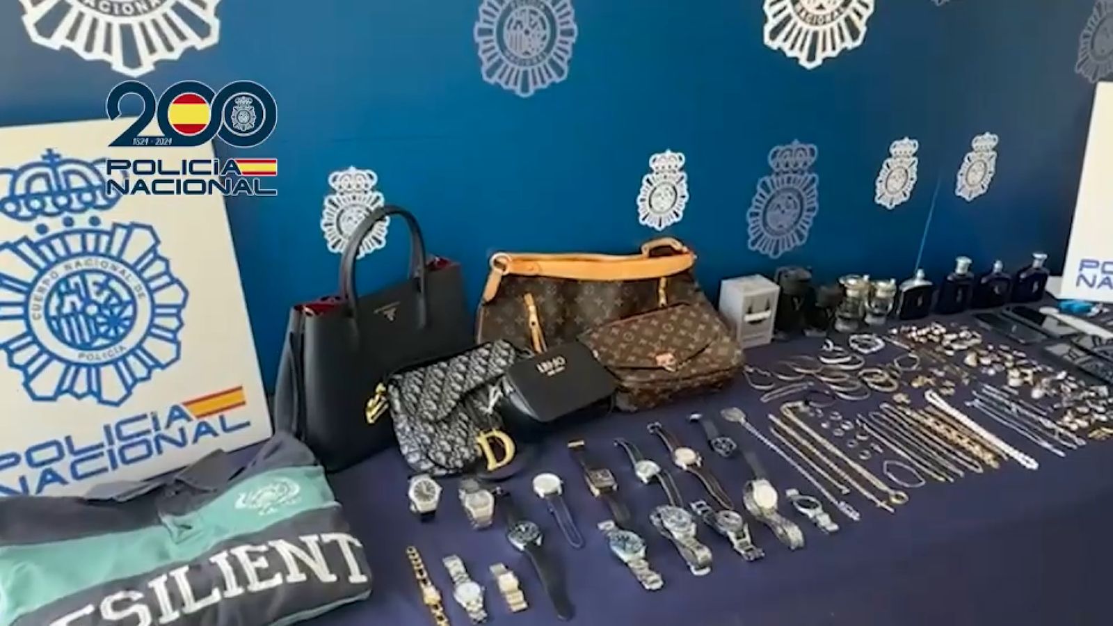 Material interceptat per la Policia Nacional