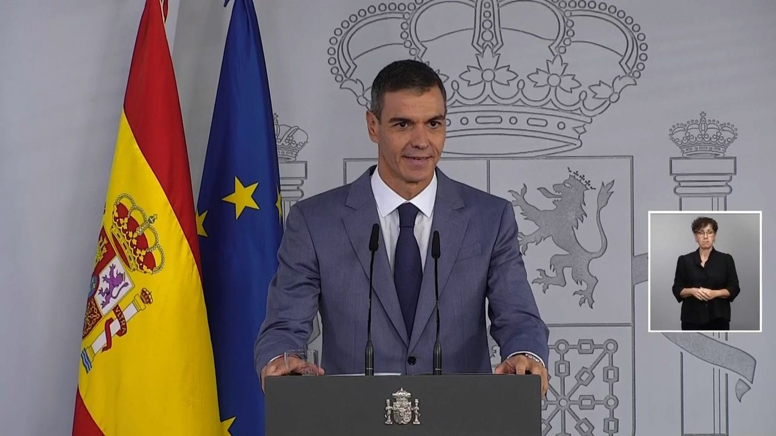 El president del govern espanyol, Pedro Sánchez, en la roda de premsa posterior al Consell de Ministres