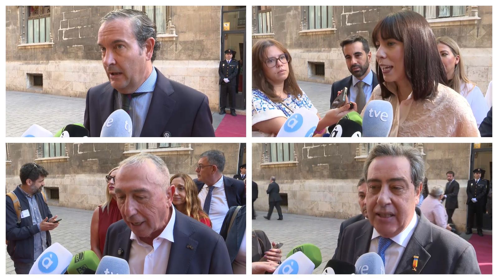 Representants polítics, a l'eixida de l'acte institucional este divendres